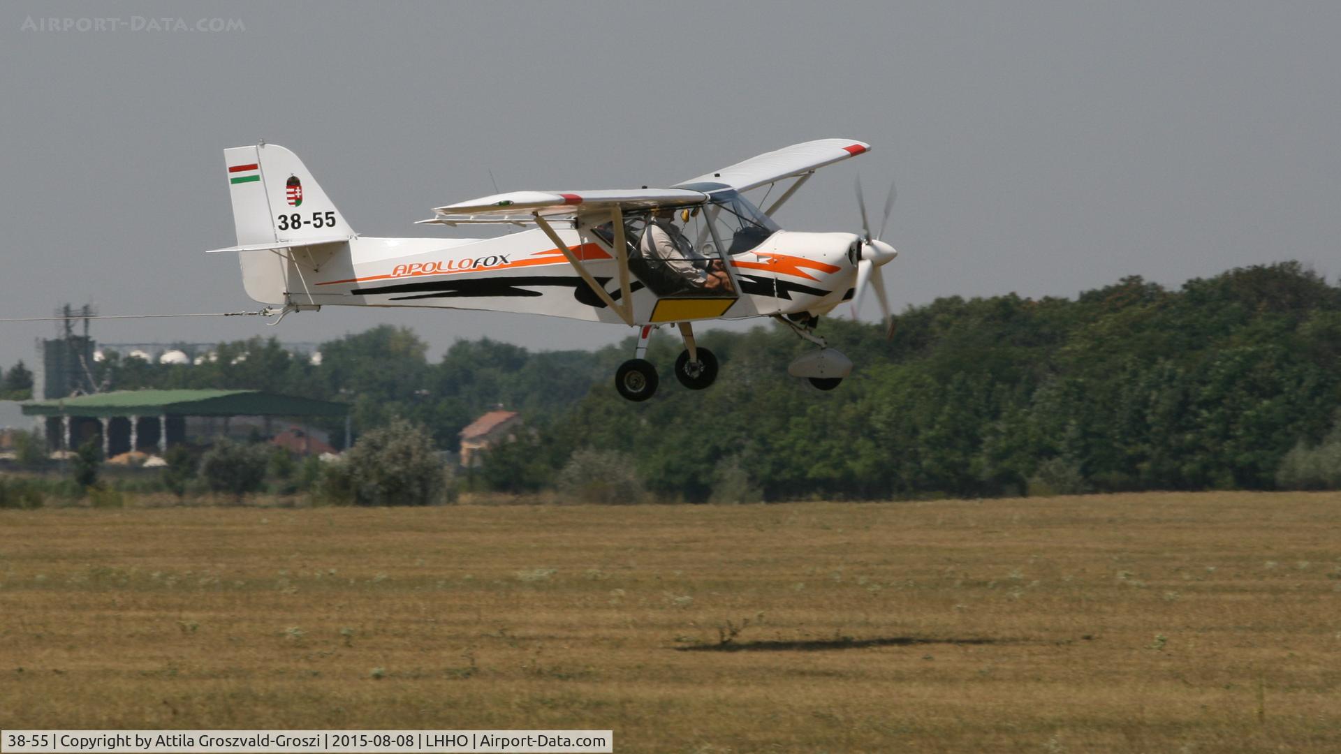 38-55, 2009 Halley Apollo Fox C/N 080509, Hajdúszoboszló Airport, Hungary - 60. Hungary Gliding National Championship and third Civis Thermal Cup, 2015