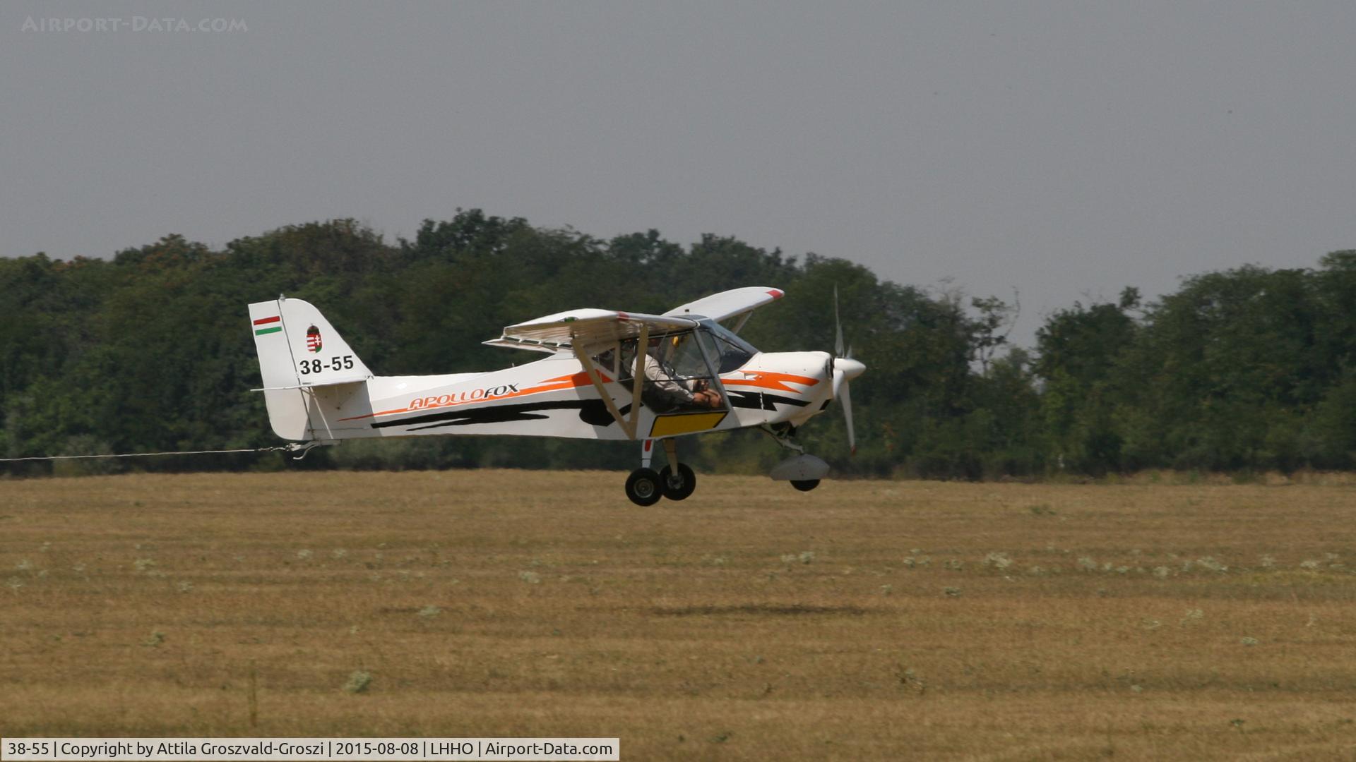 38-55, 2009 Halley Apollo Fox C/N 080509, Hajdúszoboszló Airport, Hungary - 60. Hungary Gliding National Championship and third Civis Thermal Cup, 2015