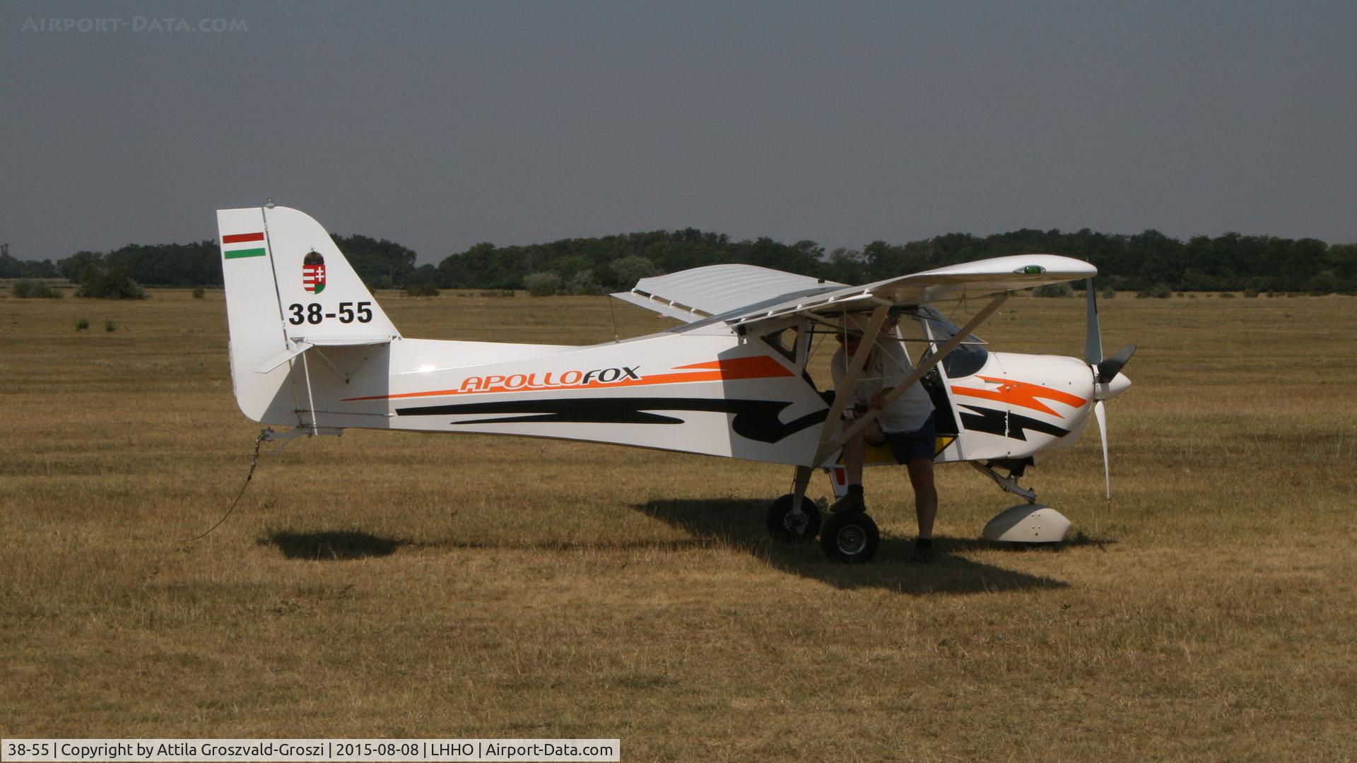 38-55, 2009 Halley Apollo Fox C/N 080509, Hajdúszoboszló Airport, Hungary - 60. Hungary Gliding National Championship and third Civis Thermal Cup, 2015