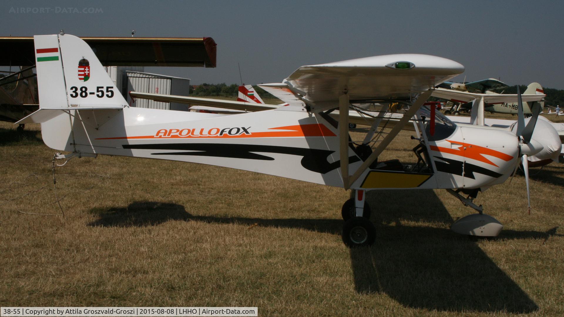 38-55, 2009 Halley Apollo Fox C/N 080509, Hajdúszoboszló Airport, Hungary - 60. Hungary Gliding National Championship and third Civis Thermal Cup, 2015