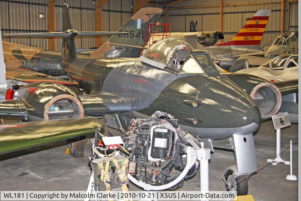 WL181, Gloster Meteor F.8 C/N Not found WL181, Gloster Meteor NF12 at the NE Air Museum, Usworth in Oct 2010.