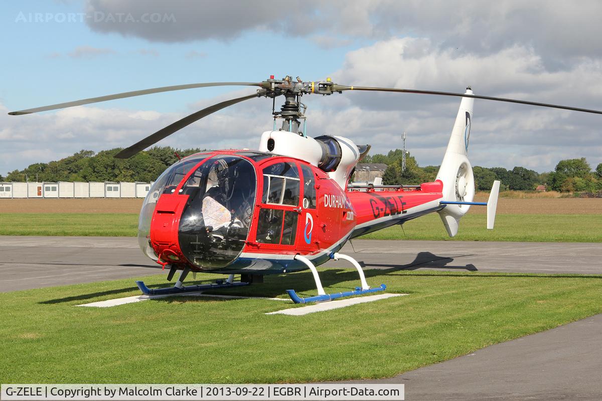 G-ZELE, 1973 Westland SA-341C Gazelle HT2 C/N 1007, Westland Gazelle HT.2 at The Real Aeroplane Company's Helicopter Fly-In, Breighton Airfield, September 2013.