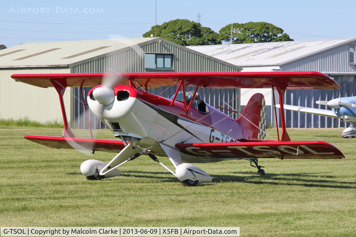 G-TSOL, 1991 EAA Acro Sport I C/N PFA 072-11391, EAA Acro Sport I, a Fishburn Airfield resident, June 9th 2013.