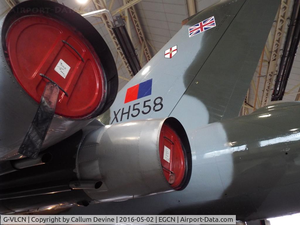 G-VLCN, 1960 Avro Vulcan B.2 C/N Set 12, XH558 in hanger 3 at DSA