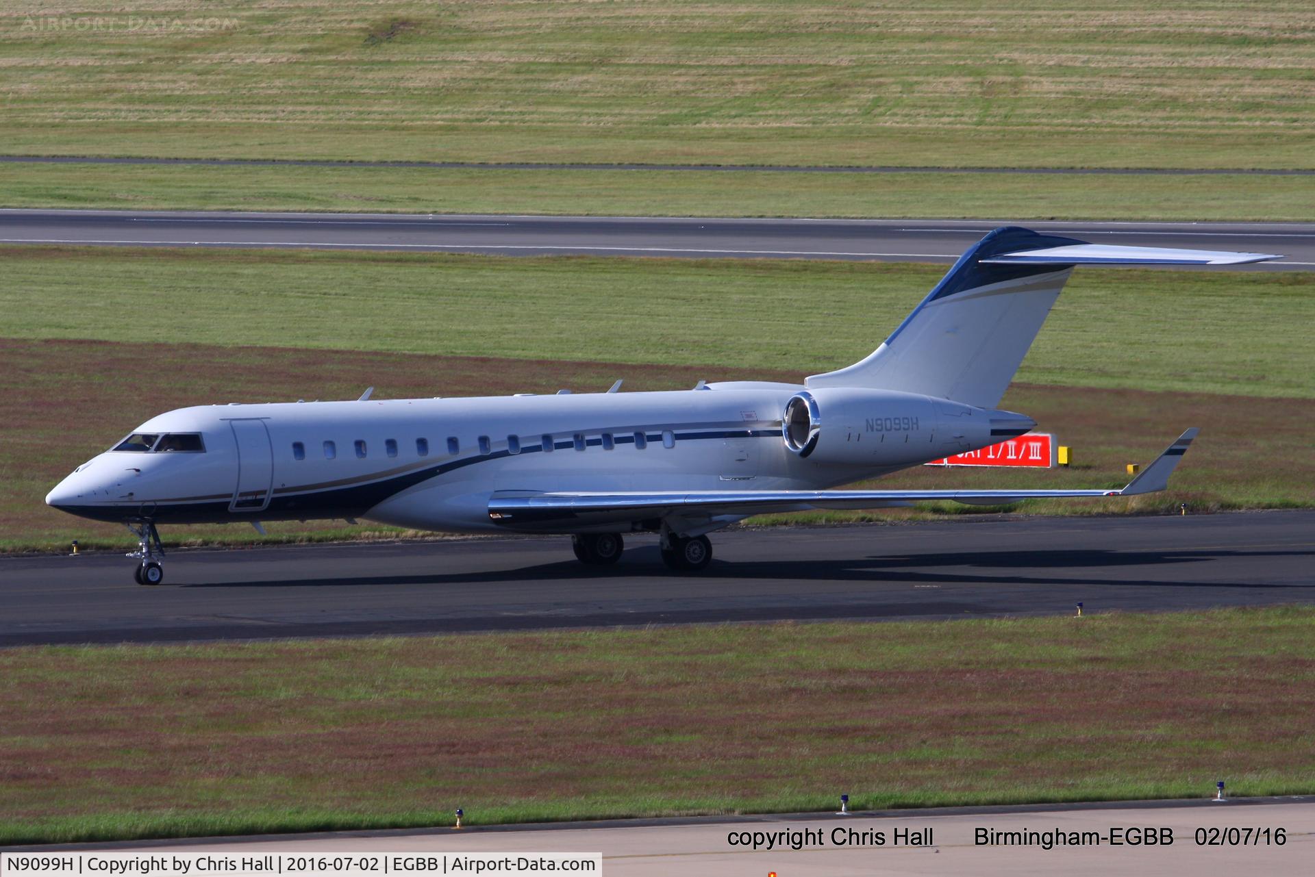 N9099H, 2012 Bombardier BD-700-1A10 Global 6000 C/N 9557, at Birmingham