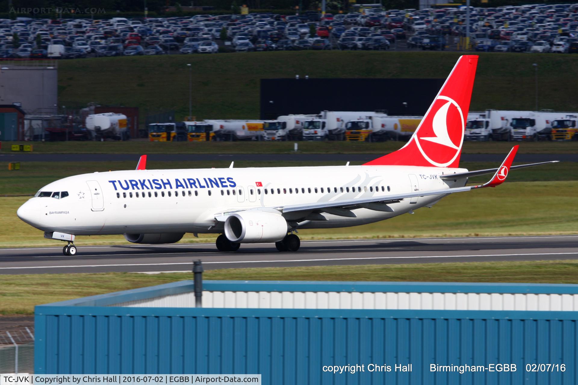 TC-JVK, 2016 Boeing 737-8F2 C/N 60014, Turkish Airlines