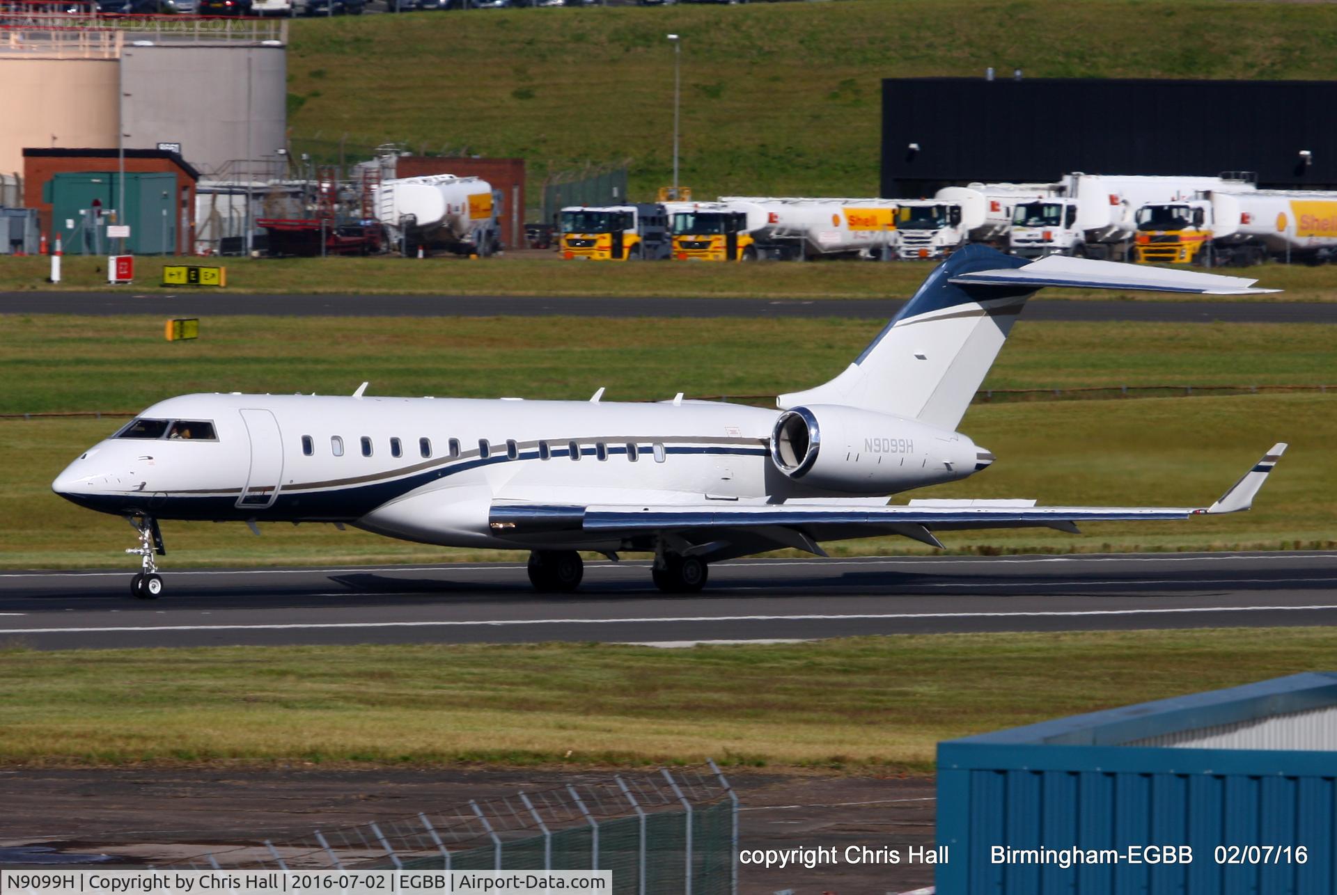 N9099H, 2012 Bombardier BD-700-1A10 Global 6000 C/N 9557, at Birmingham