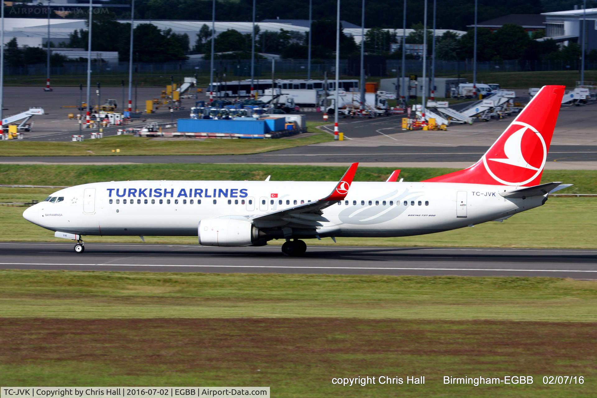 TC-JVK, 2016 Boeing 737-8F2 C/N 60014, Turkish Airlines