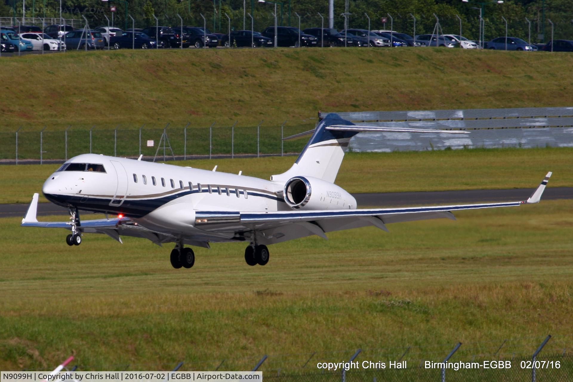 N9099H, 2012 Bombardier BD-700-1A10 Global 6000 C/N 9557, at Birmingham