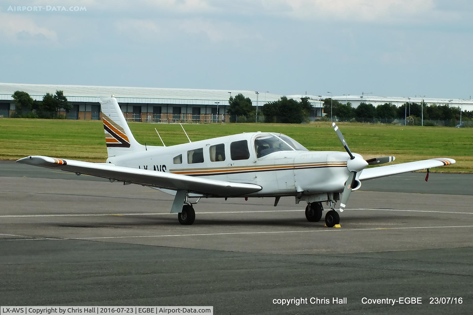 LX-AVS, 1981 Piper PA-32R-301T Turbo Saratoga C/N 32R-8129087, at Coventry