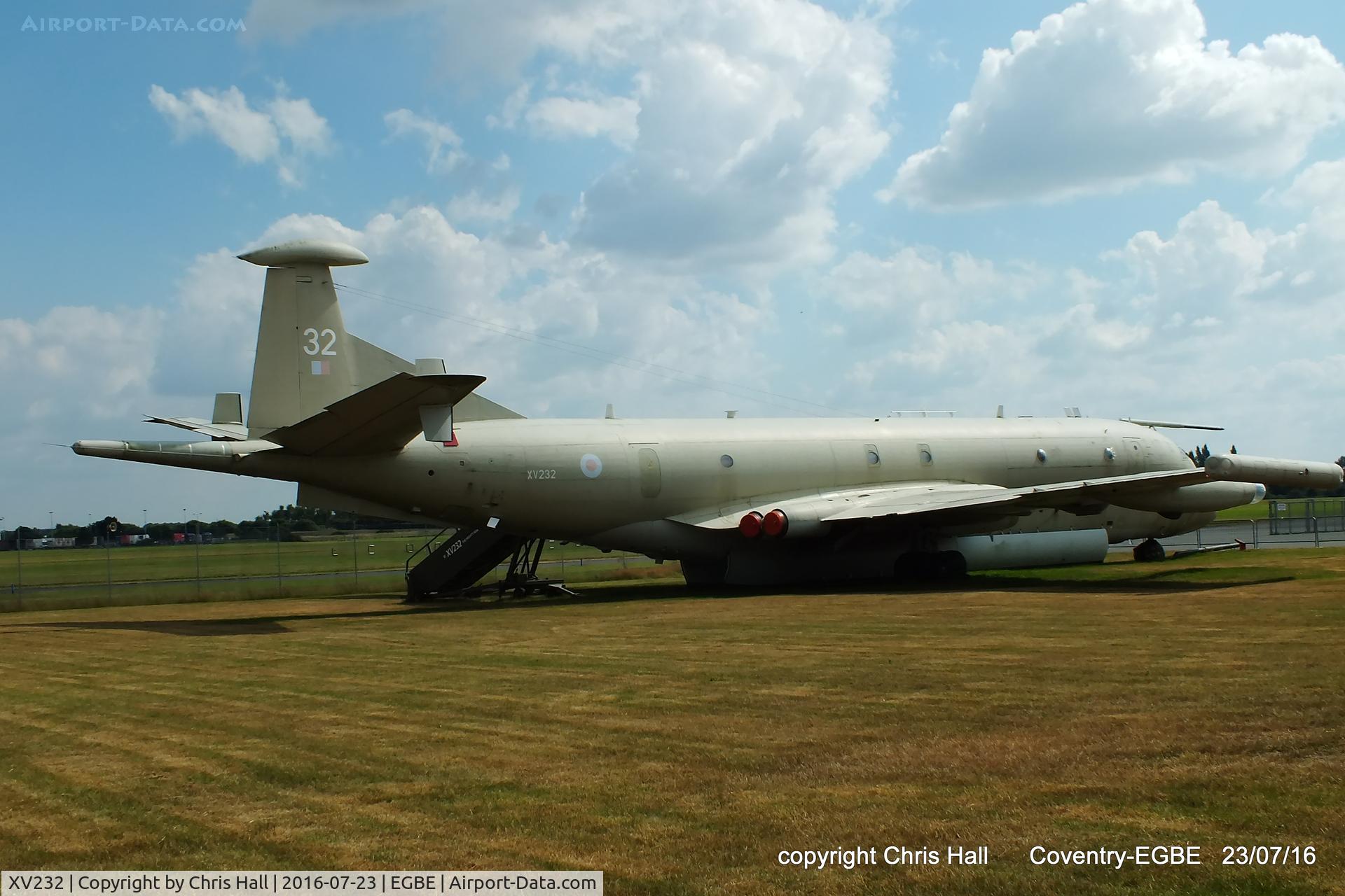 XV232, Hawker Siddeley Nimrod MR.2 C/N 8007, preserved at Coventry