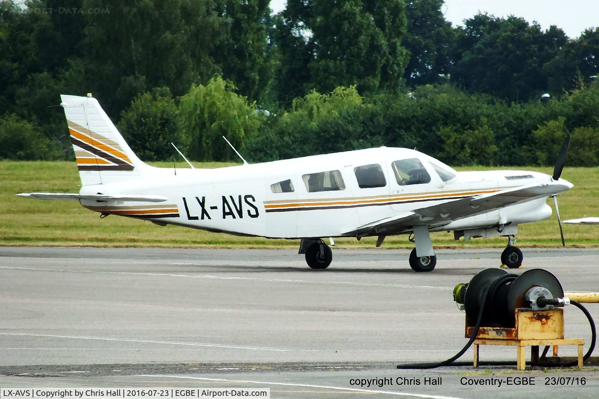 LX-AVS, 1981 Piper PA-32R-301T Turbo Saratoga C/N 32R-8129087, at Coventry