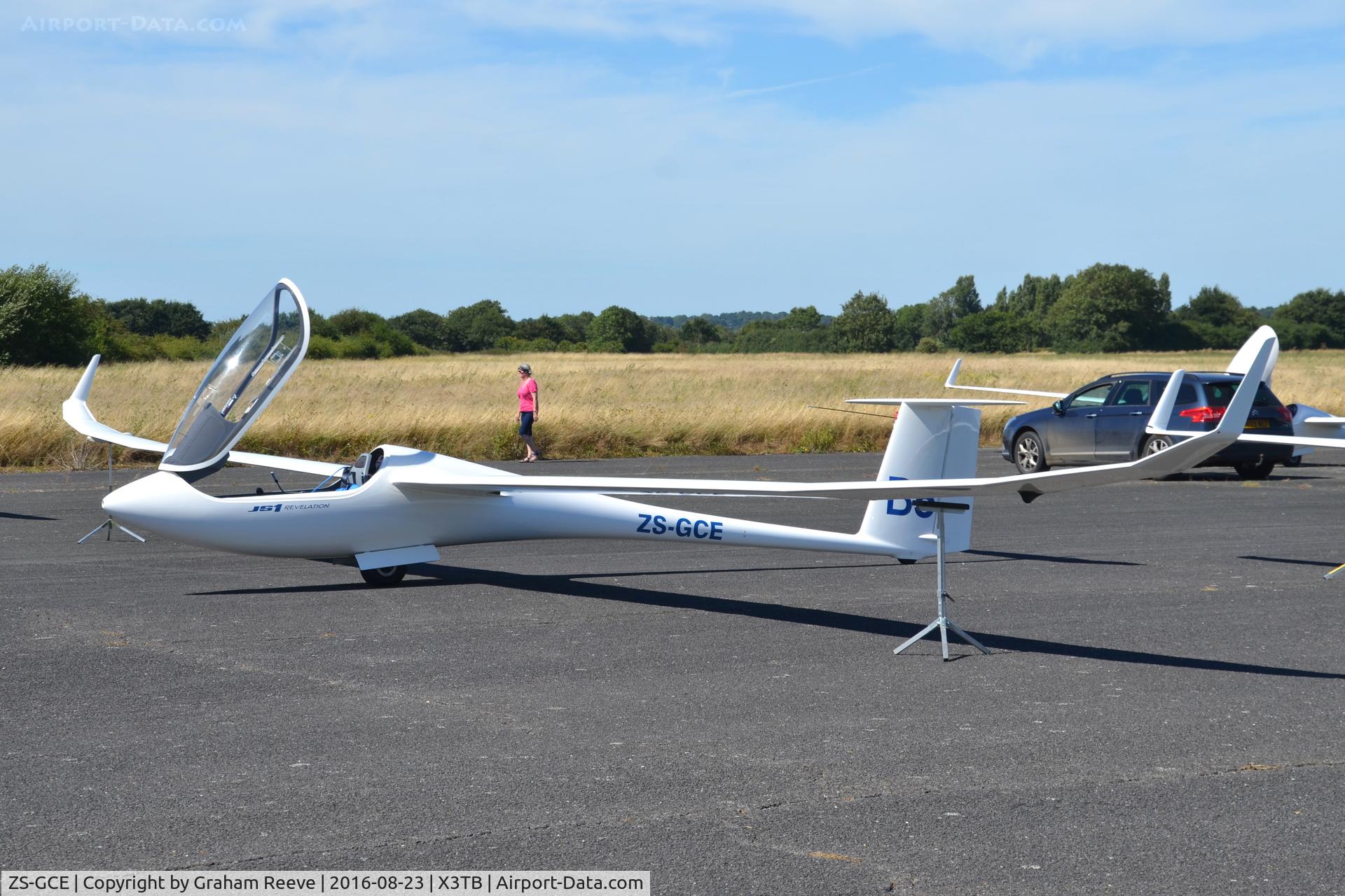ZS-GCE, Jonker Sailplanes JS-1B Revelation C/N 1B-013, Parked at Tibenham.