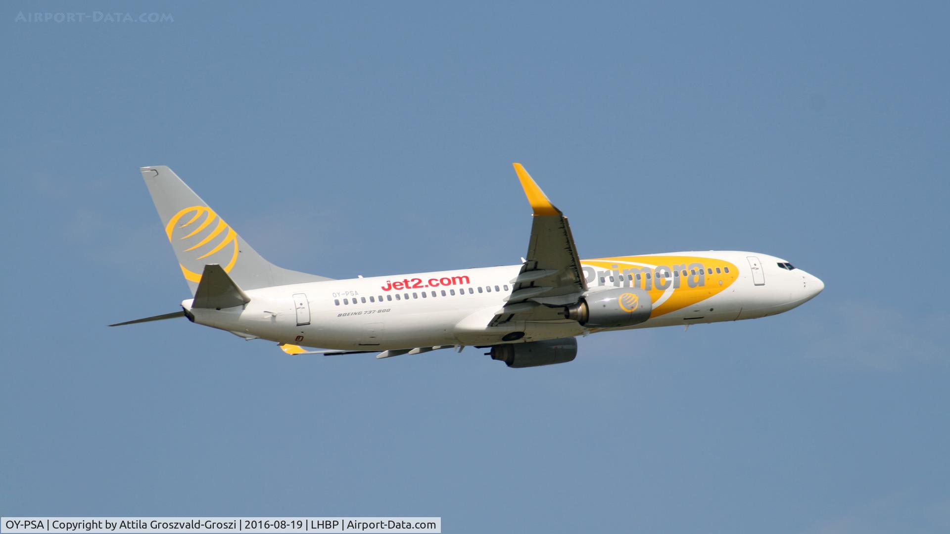 OY-PSA, 2007 Boeing 737-8Q8 C/N 30688, Budapest Airport, Hungary - Take-off