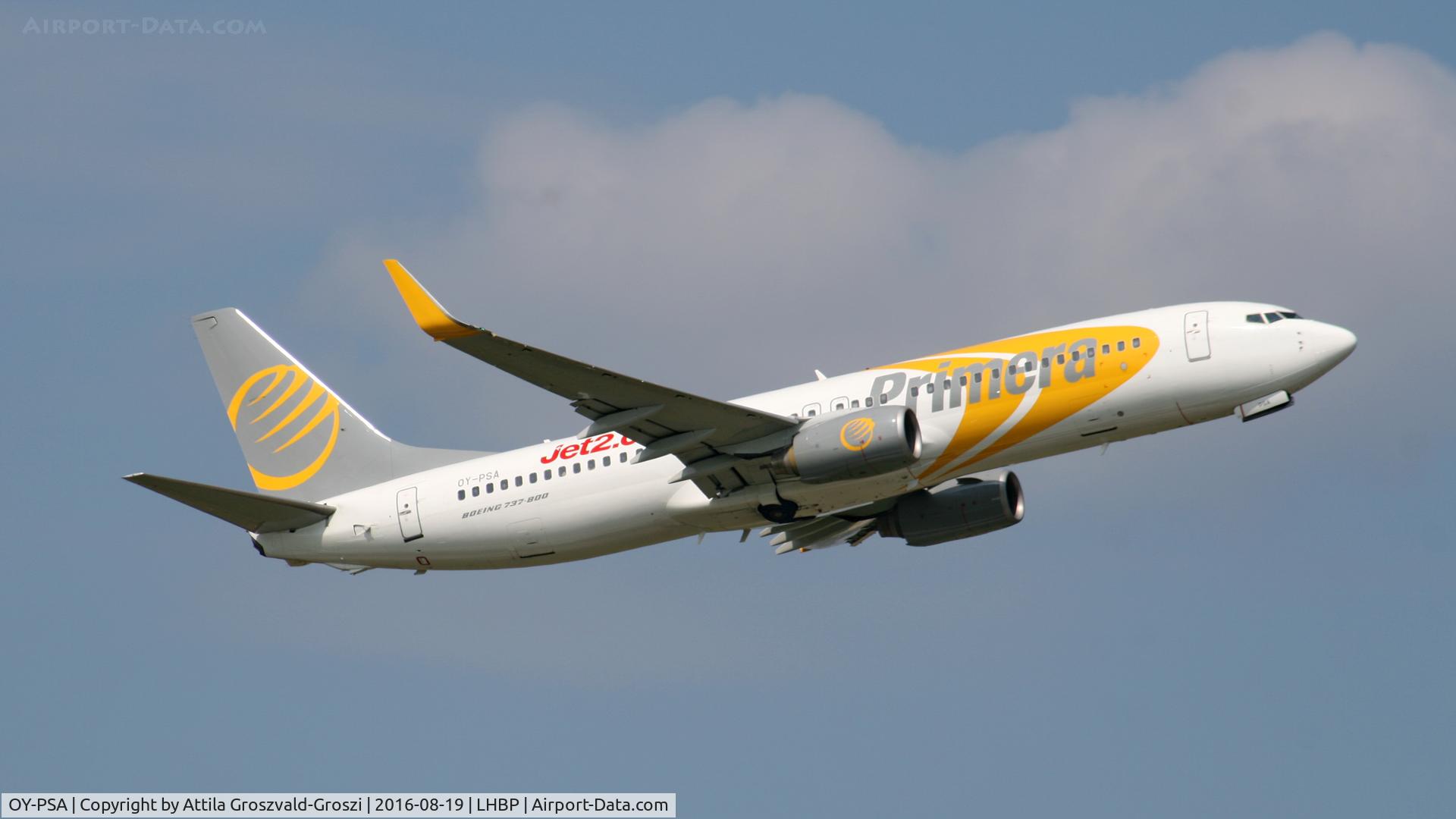 OY-PSA, 2007 Boeing 737-8Q8 C/N 30688, Budapest Airport, Hungary - Take-off