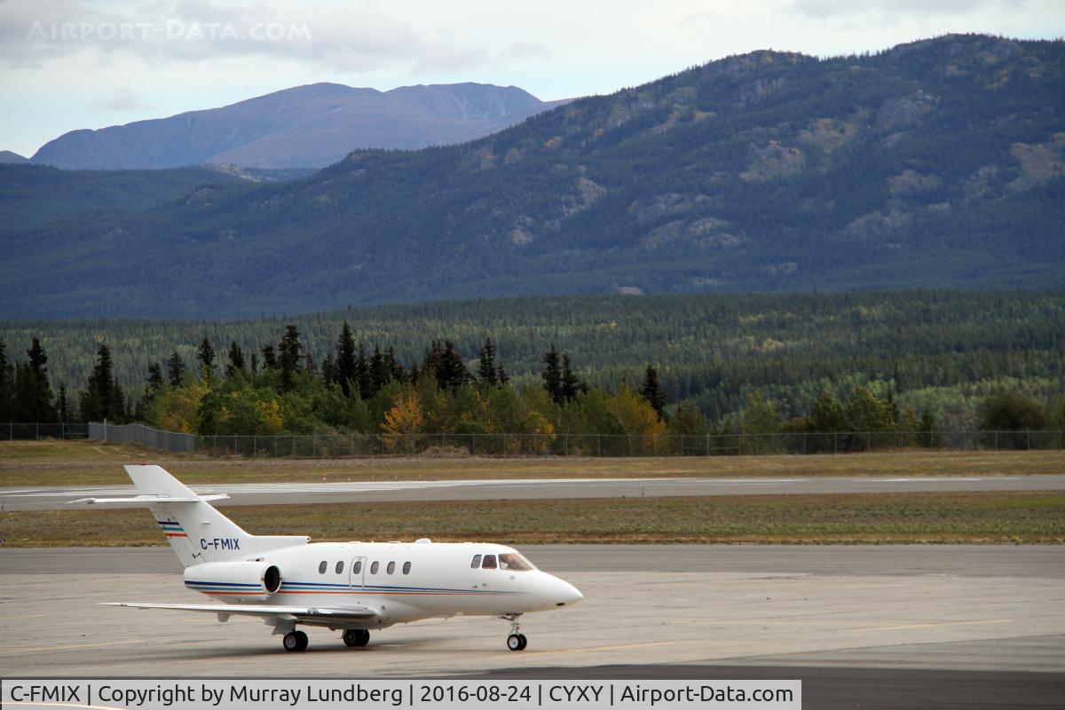 C-FMIX, 1998 Raytheon Hawker 800XP C/N 258392, On the ramp at Whitehorse, Yukon.