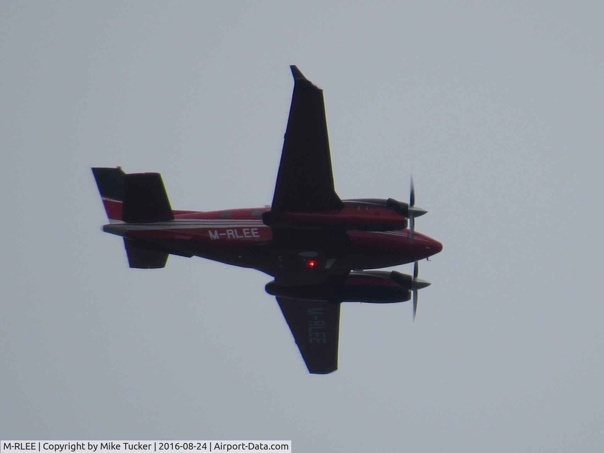 M-RLEE, 2008 Hawker Beechcraft C90GTI King Air C/N LJ-1913, Seen from East Cowes 24 August