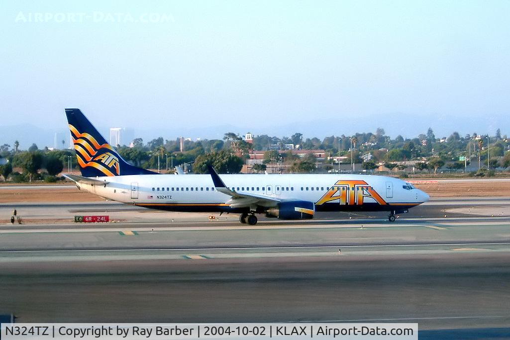 N324TZ, 2002 Boeing 737-83N C/N 32882, Boeing 737-83N [32882] (ATA Airlines) Los Angeles-Int'l~N 02/10/2004