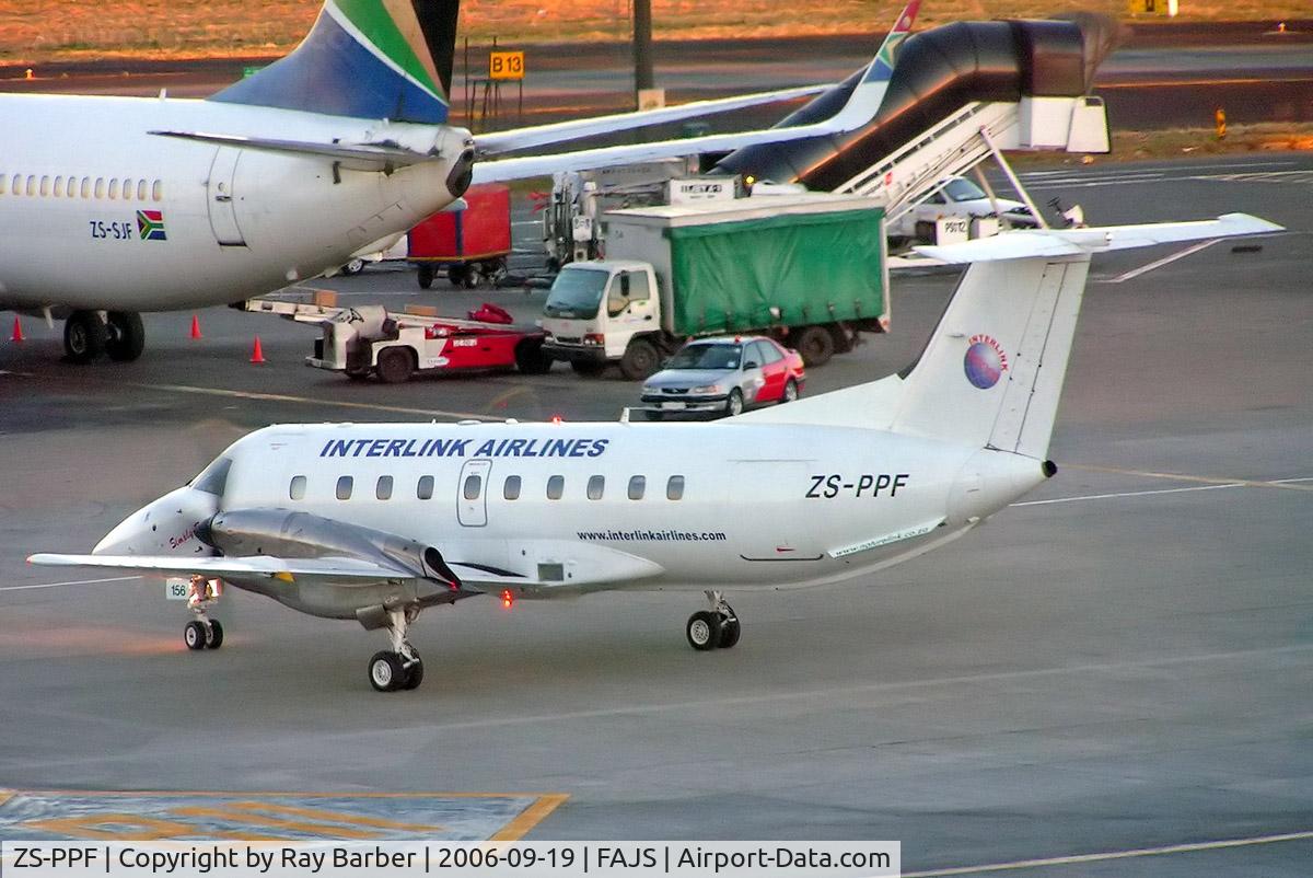 ZS-PPF, 1989 Embraer EMB-120RT Brasilia C/N 120156, Embraer EMB-120RT Brasilia [120156] (Interlink Airlines) Johannesburg Int~ZS 19/09/2006