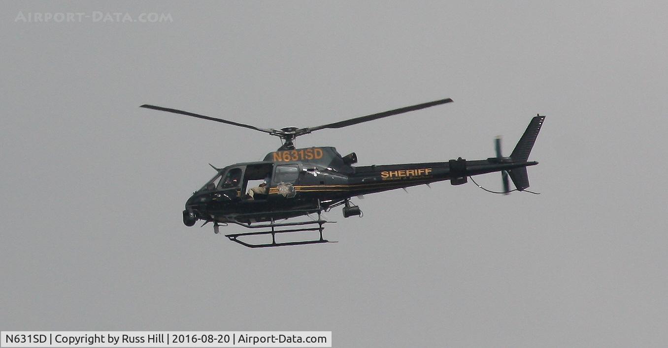 N631SD, 2001 Eurocopter AS-350B-2 Ecureuil Ecureuil C/N 3389, Over Ferndale, MI.
