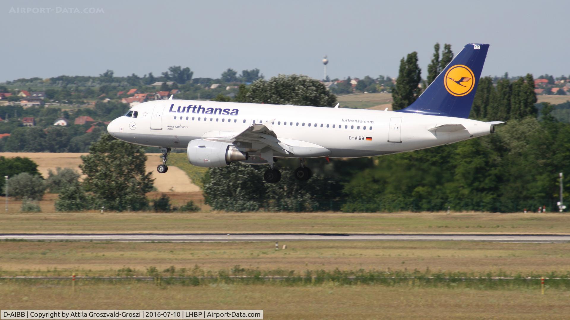 D-AIBB, 2010 Airbus A319-112 C/N 4182, Budapest Airport, Hungary - Landing