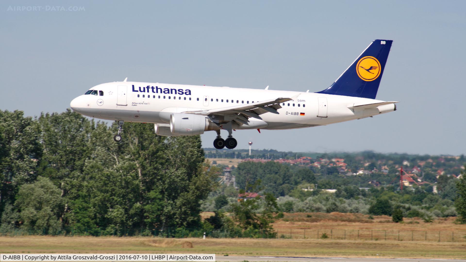 D-AIBB, 2010 Airbus A319-112 C/N 4182, Budapest Airport, Hungary - Landing
