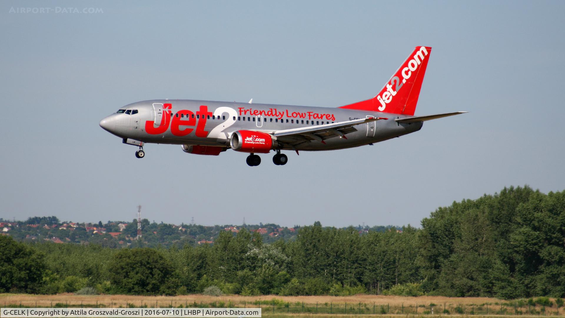 G-CELK, 1986 Boeing 737-330 C/N 23530, Budapest Airport, Hungary - Landing