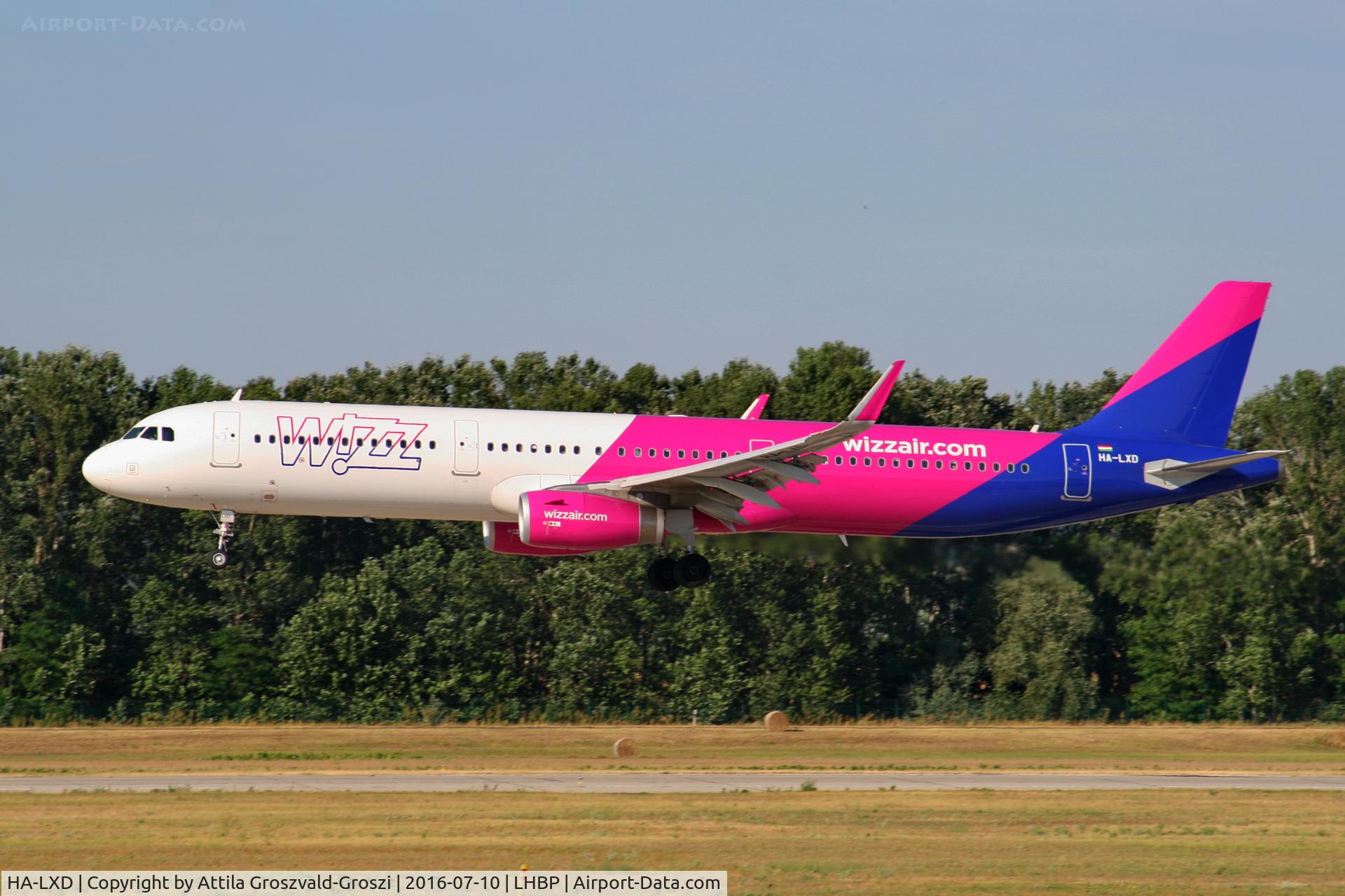 HA-LXD, 2016 Airbus A321-231 C/N 7032, Budapest Airport, Hungary - Landing