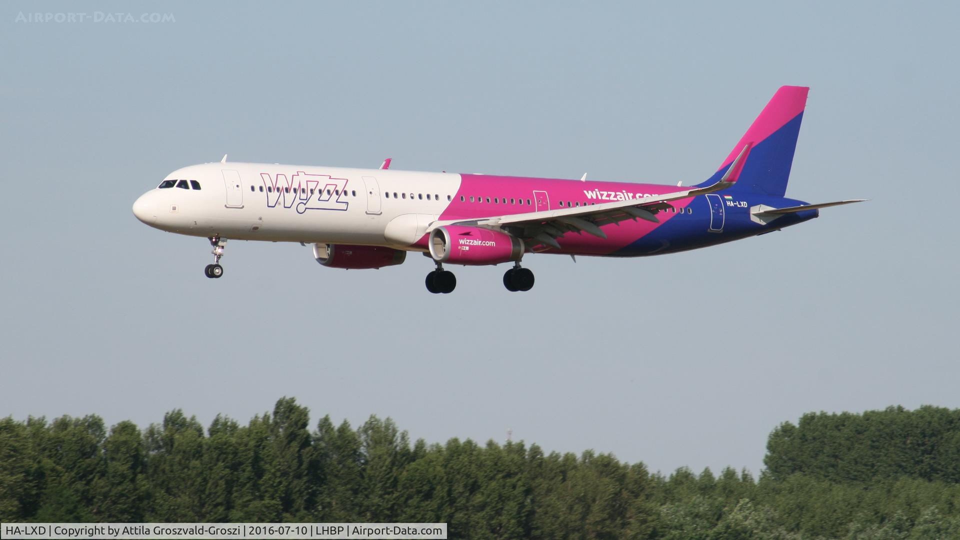 HA-LXD, 2016 Airbus A321-231 C/N 7032, Budapest Airport, Hungary - Landing