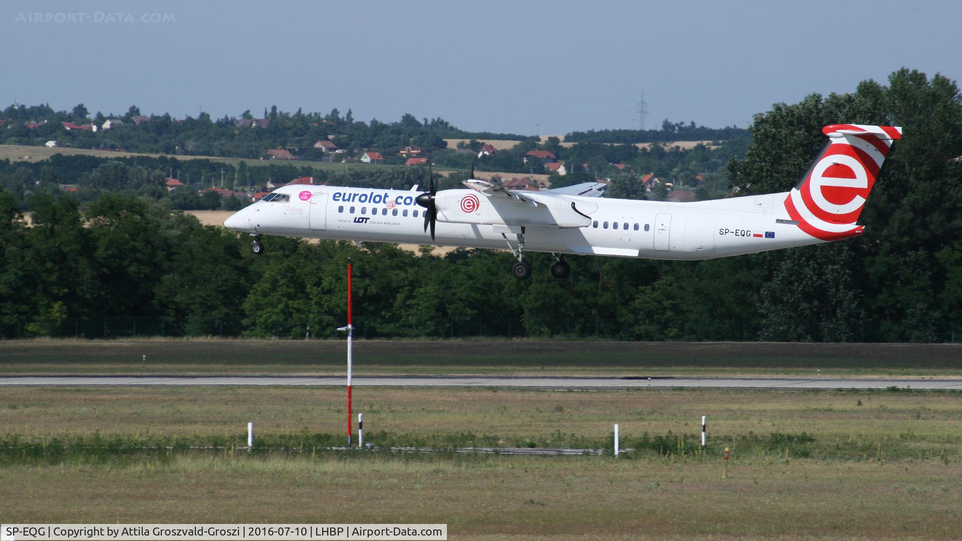 SP-EQG, 2012 Bombardier DHC-8-402Q Dash 8 Dash 8 C/N 4423, Budapest Airport, Hungary - Landing