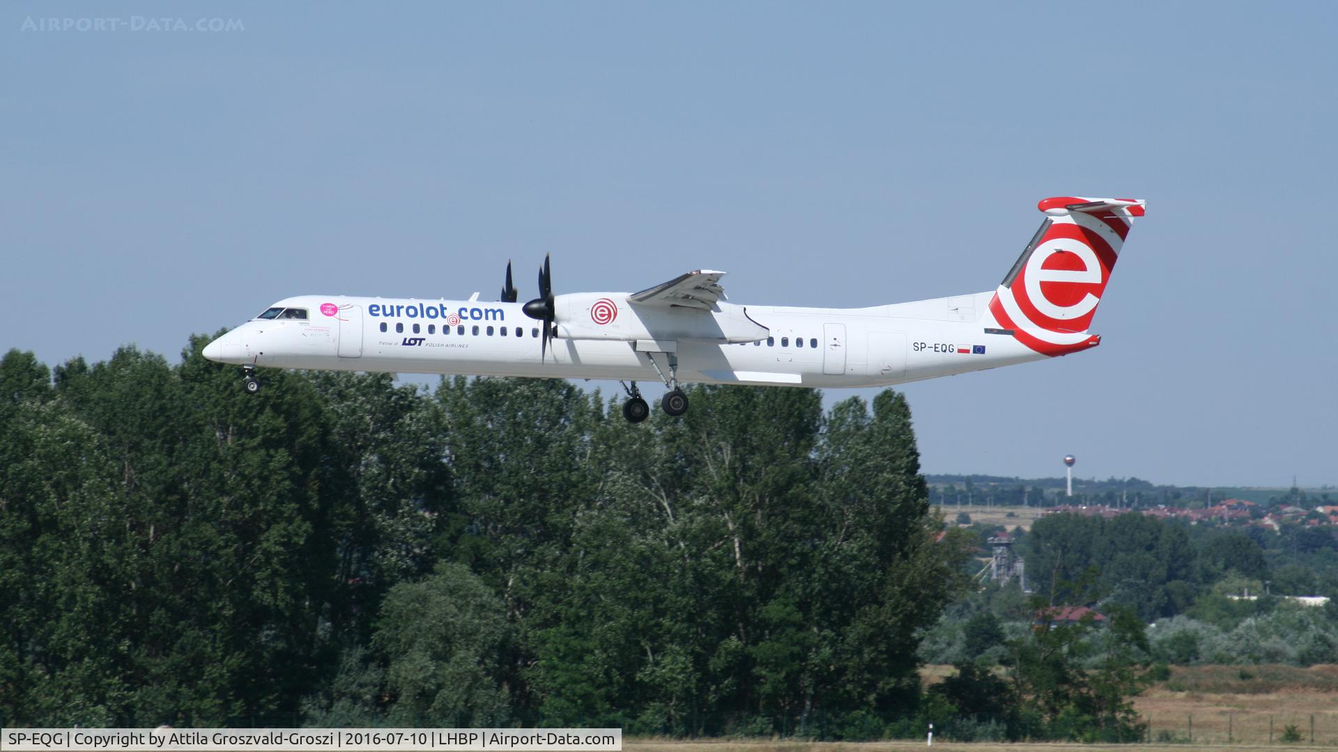 SP-EQG, 2012 Bombardier DHC-8-402Q Dash 8 Dash 8 C/N 4423, Budapest Airport, Hungary - Landing