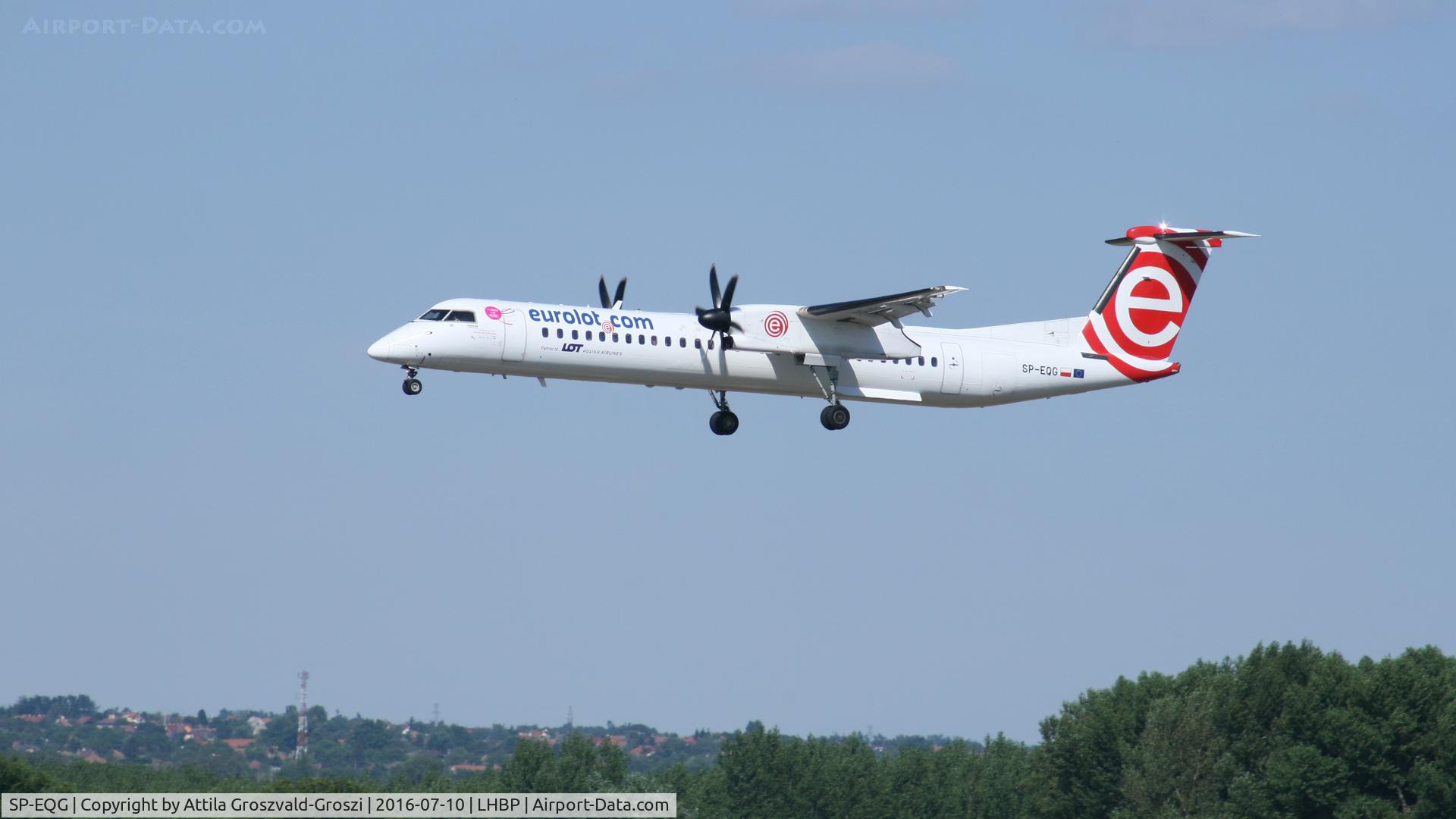 SP-EQG, 2012 Bombardier DHC-8-402Q Dash 8 Dash 8 C/N 4423, Budapest Airport, Hungary - Landing