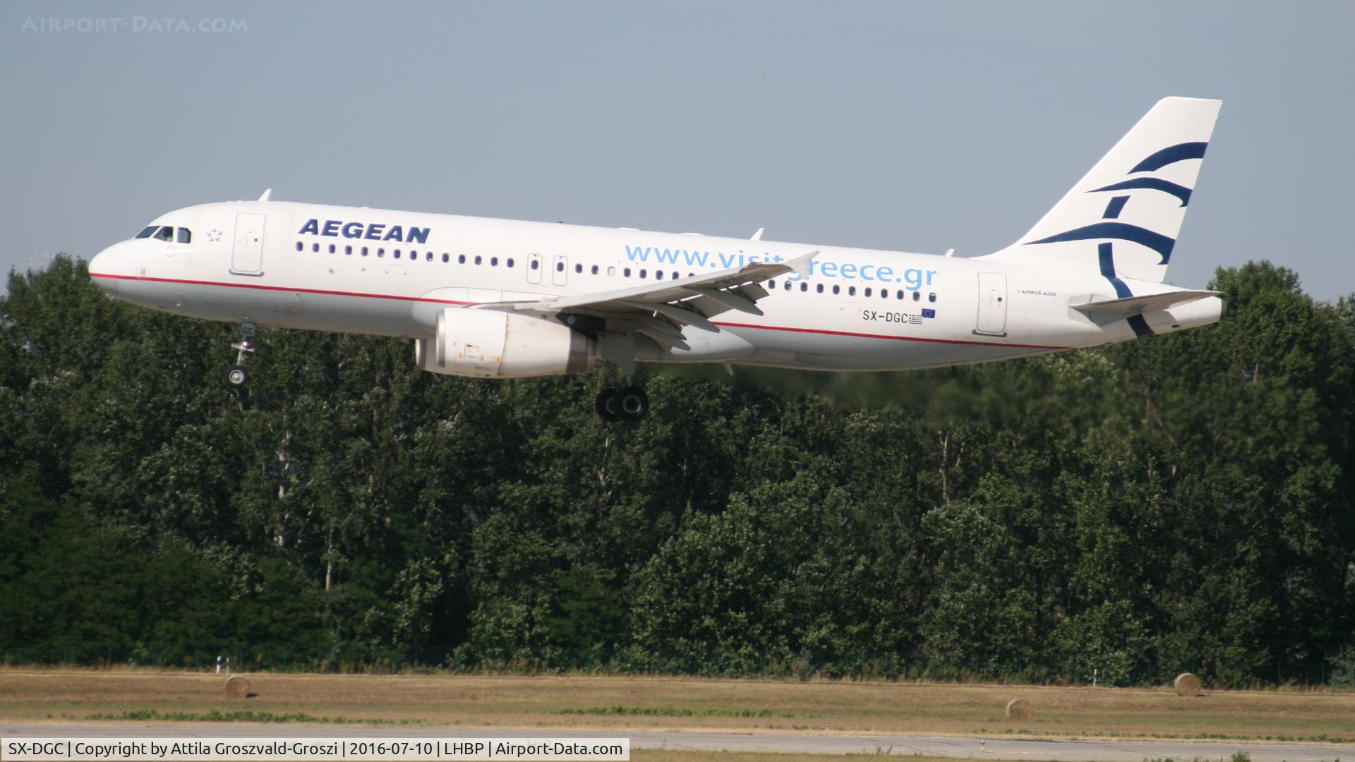 SX-DGC, 2009 Airbus A320-232 C/N 4094, Budapest Airport, Hungary - Landing