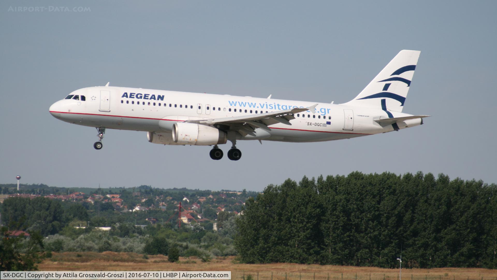 SX-DGC, 2009 Airbus A320-232 C/N 4094, Budapest Airport, Hungary - Landing