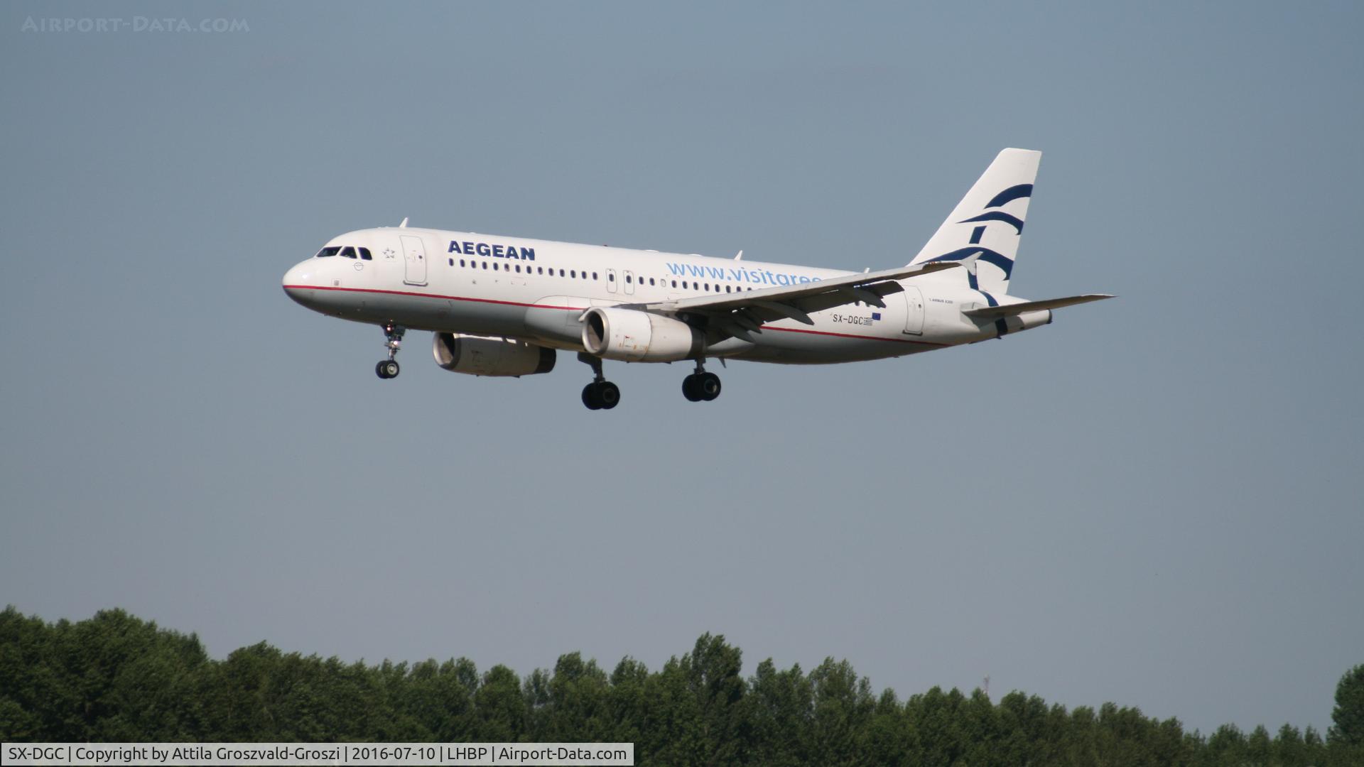 SX-DGC, 2009 Airbus A320-232 C/N 4094, Budapest Airport, Hungary - Landing