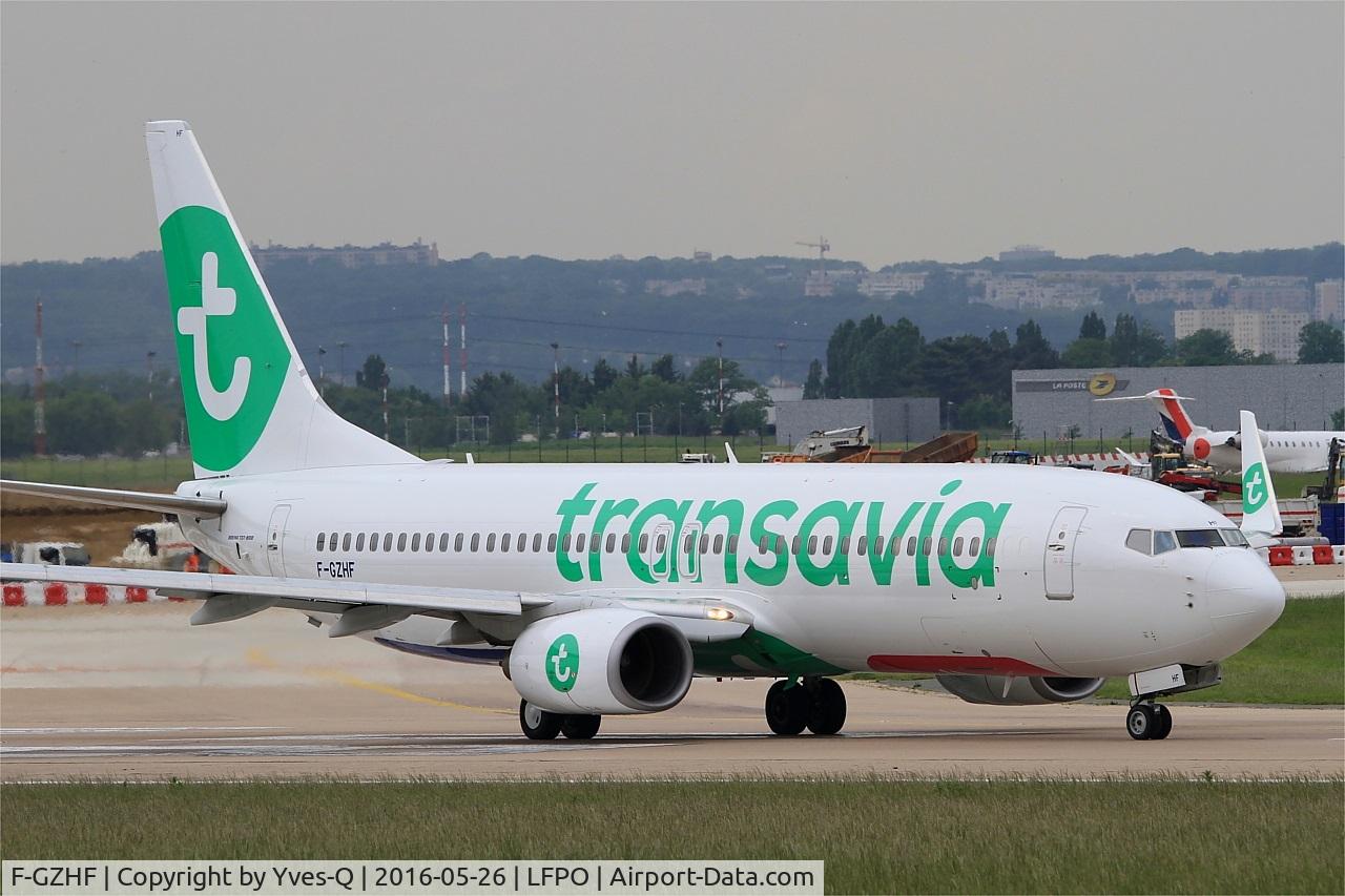 F-GZHF, 2009 Boeing 737-8K2 C/N 29677, Boeing 737-8K2, Lining up prior take off rwy 08, Paris-Orly airport (LFPO-ORY)