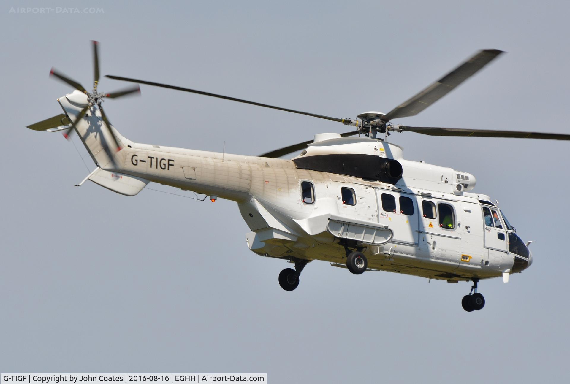 G-TIGF, 1982 Aerospatiale AS-332L Super Puma C/N 2030, Low pass during training