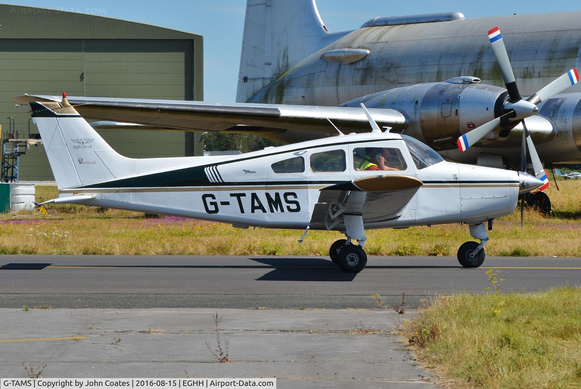 G-TAMS, 1967 Beech A23-24 Musketeer Super III C/N MA-190, Departing from Airtime