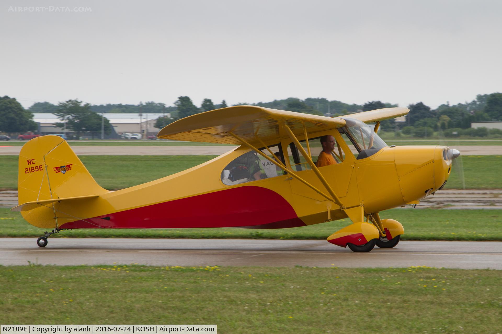 N2189E, 1946 Aeronca 7AC Champion C/N 7AC-5763, Taxying in towards the vintage park