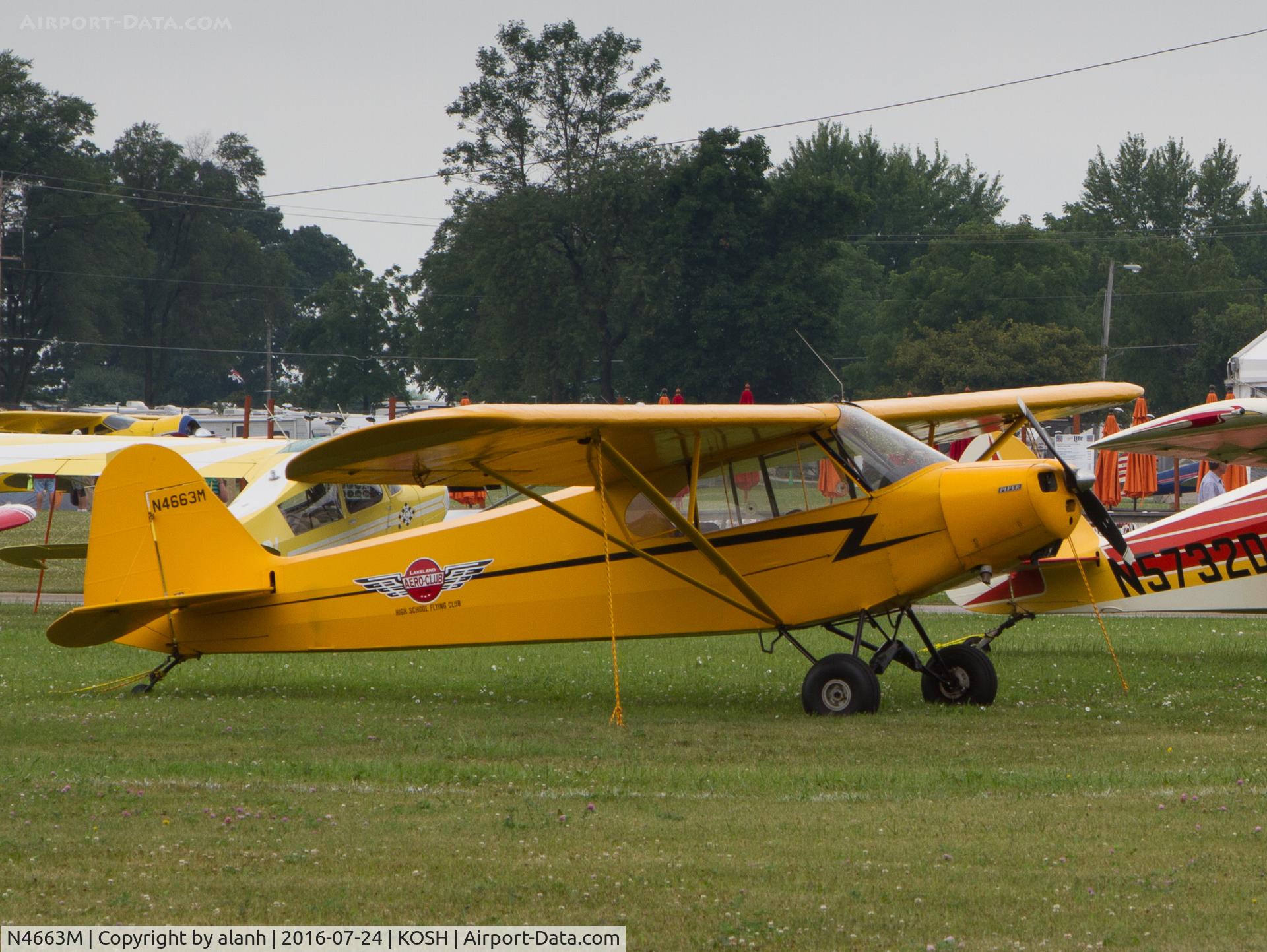 N4663M, Piper PA-11 Cub Special C/N 11-172, In the vintage park
