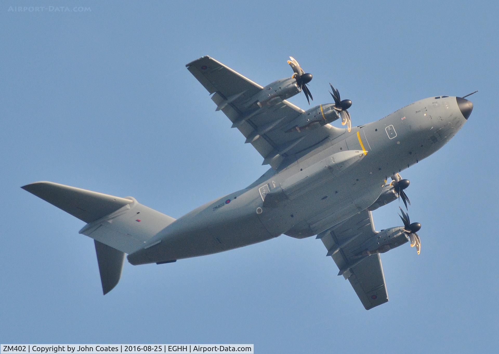 ZM402, 2014 Airbus A400M Atlas C.1 C/N 017, Climbing from low approach