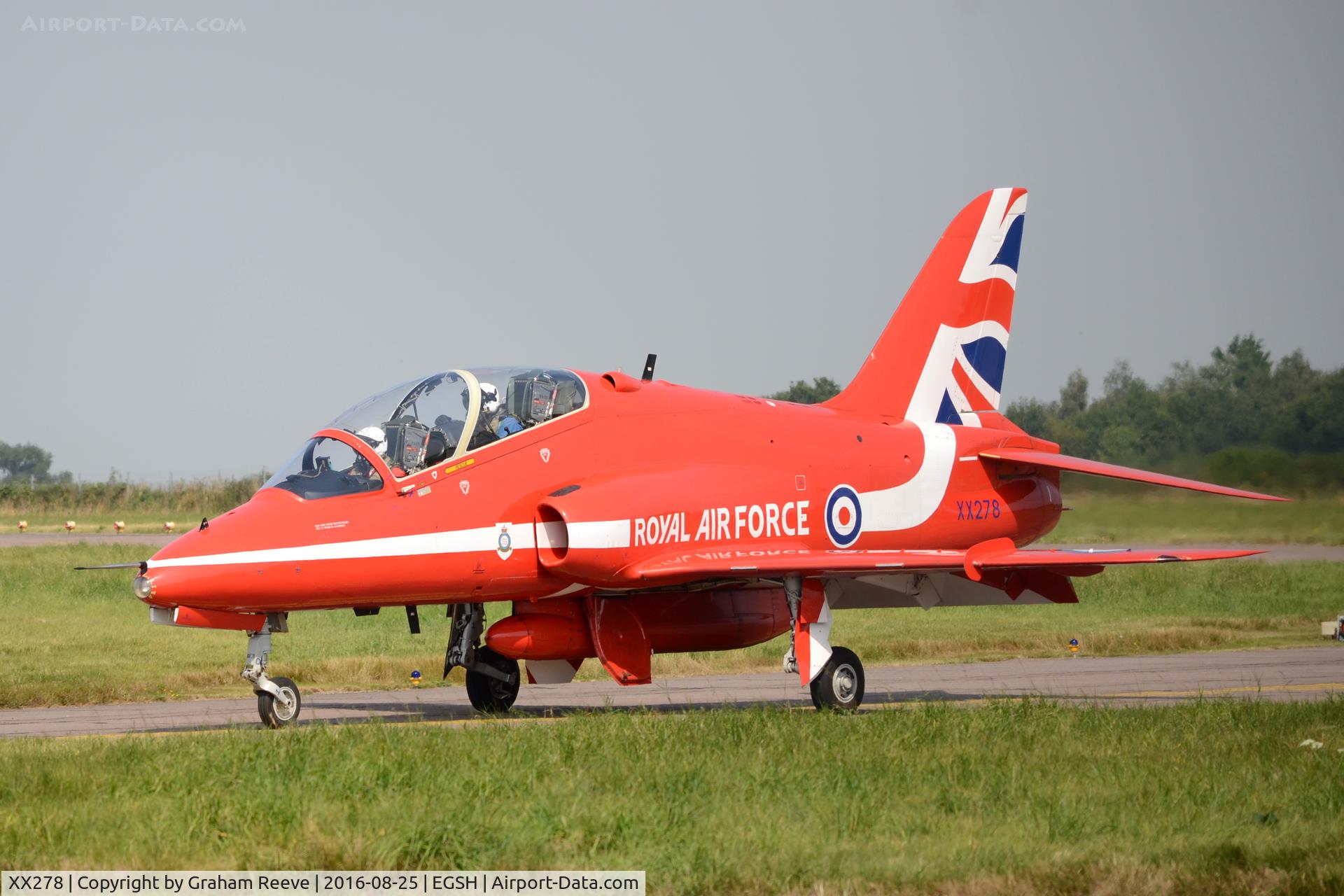 XX278, 1978 Hawker Siddeley Hawk T.1A C/N 103/312103, Just landed at Norwich.