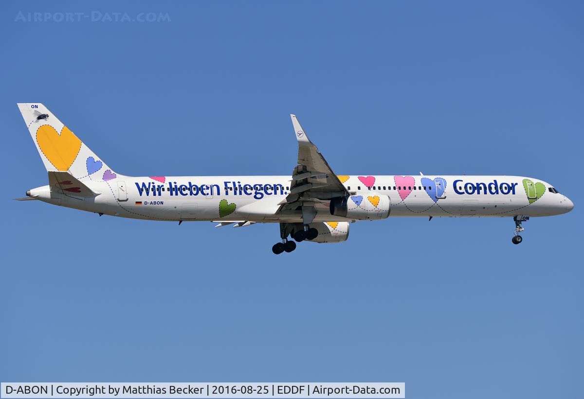D-ABON, 2000 Boeing 757-330 C/N 29023, D-ABON