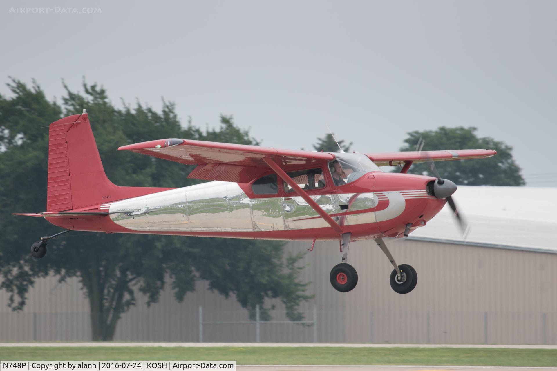 N748P, 1958 Cessna 180A C/N 50335, Arriving at Oshkosh
