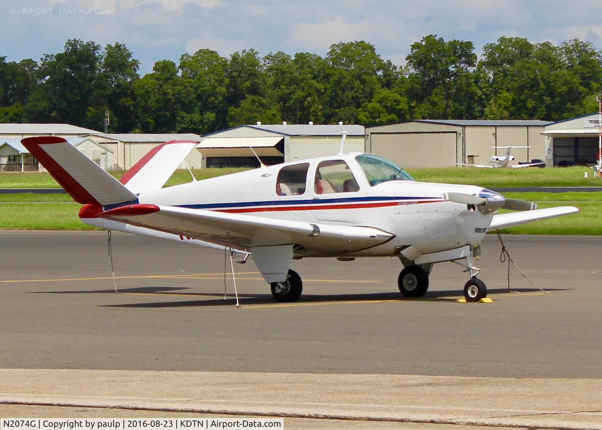 N2074G, 1953 Beech D35 C/N D-3617, At Downtown Shreveport.