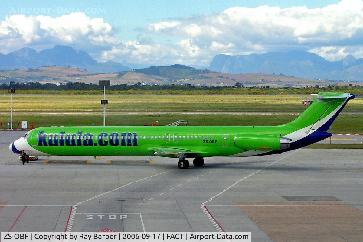 ZS-OBF, 1981 McDonnell Douglas MD-82 (DC-9-82) C/N 48019, McDonnell Douglas DC-9-82 [48019] (Kulula.com) Cape Town Int'l~ZS 17/09/2006