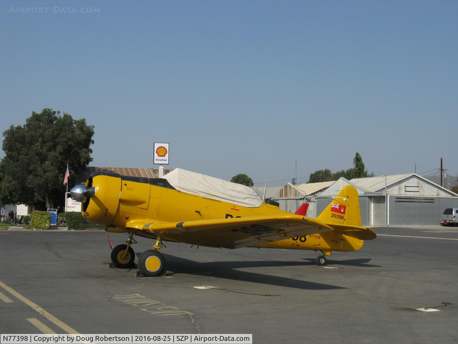 N77398, 1952 Canadian Car & Foundry Harvard MK IV C/N CCF4-189, 1952 Canadian Car & Foundry HARVARD Mk IV. P&W R-1340 600 Hp radial, of the Condor Squadron, Experimental class