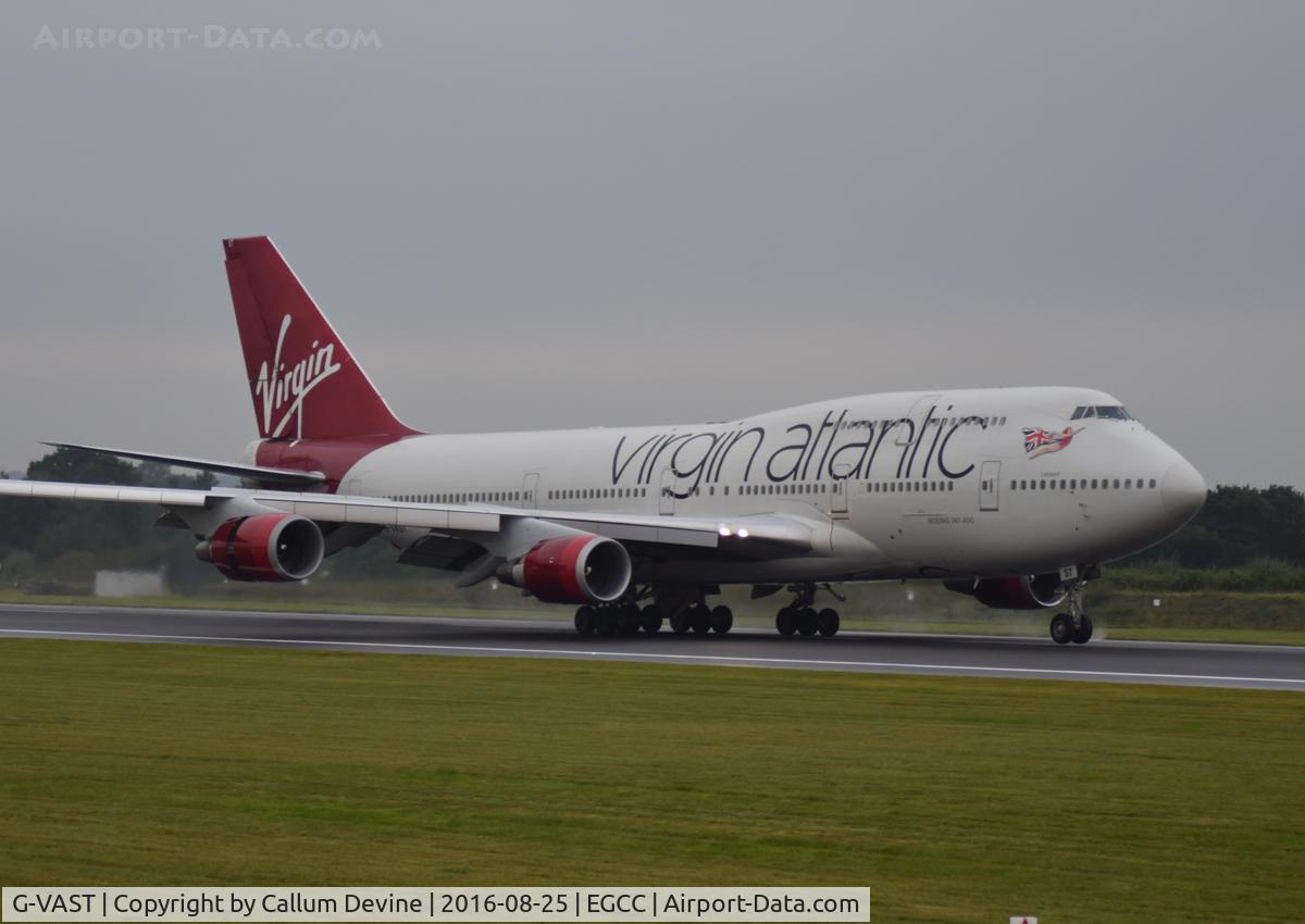 G-VAST, 1997 Boeing 747-41R C/N 28757, G-VAST arriving at MAN.