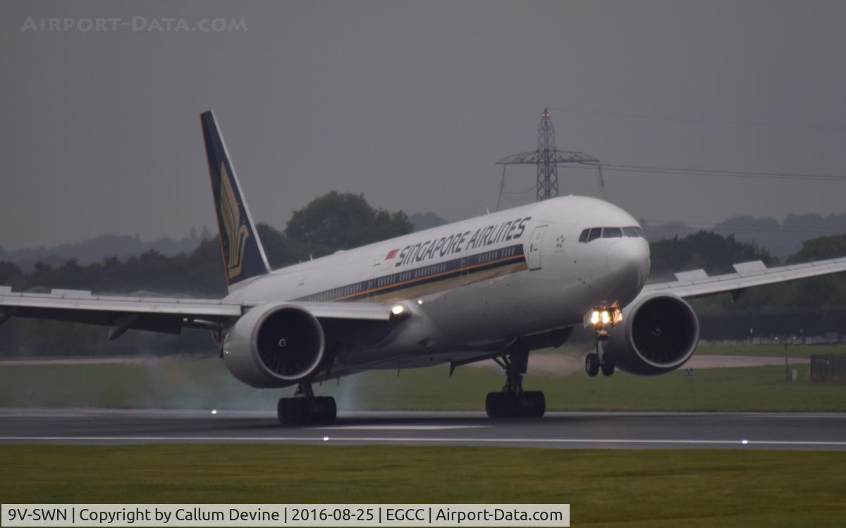 9V-SWN, 2008 Boeing 777-312/ER C/N 34579, 9V-SWN arriving at MAN.