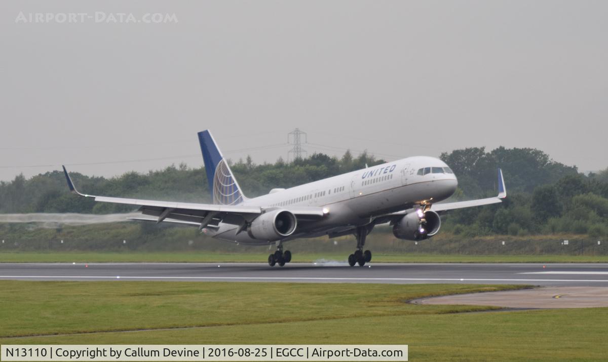 N13110, 1994 Boeing 757-224 C/N 27300, N13110 arriving at MAN.